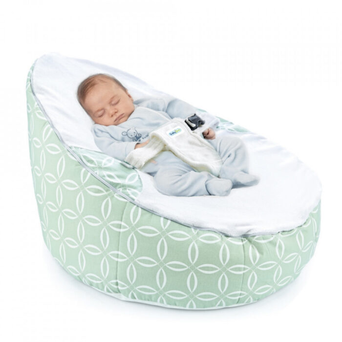 Fotoliu pentru bebelusi cu ham de siguranta BabyJem Baby Bean Bed Culoare Gri 1